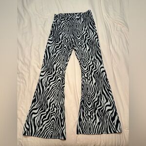 SHEIN Zebra Pattern Flared Pants